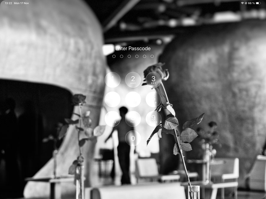 example of a screenshot of the home screen or Liquid Glass makes buttons invisible